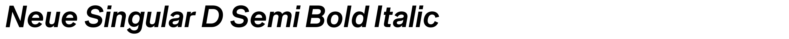 Neue Singular D Semi Bold Italic